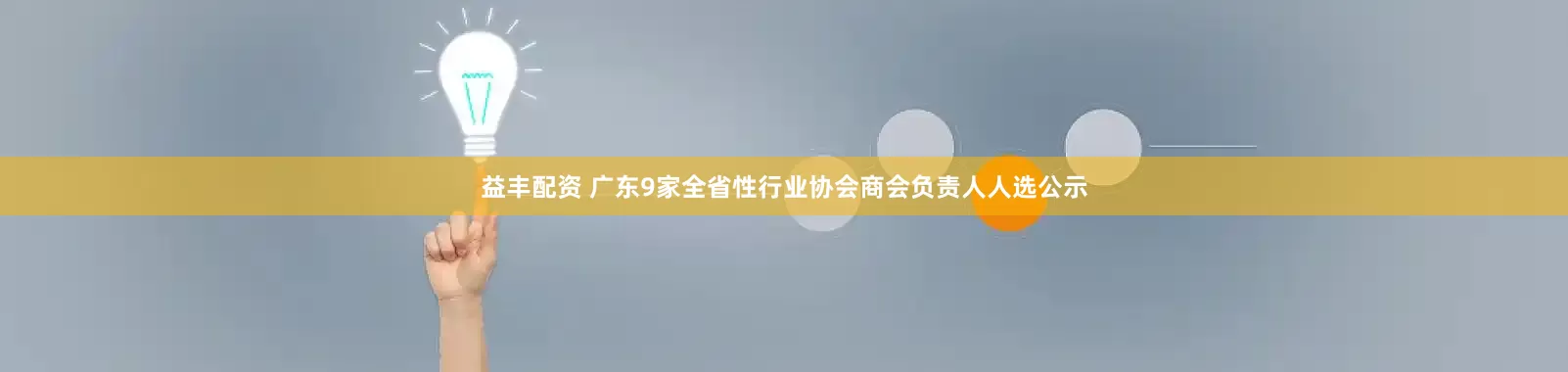 益丰配资 广东9家全省性行业协会商会负责人人选公示