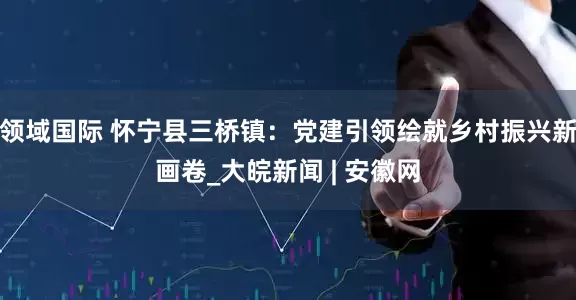 领域国际 怀宁县三桥镇：党建引领绘就乡村振兴新画卷_大皖新闻 | 安徽网
